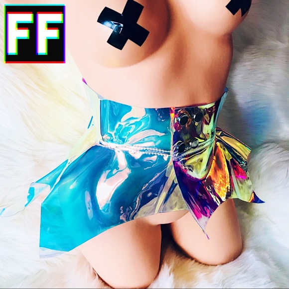 AURORA CYBER BELT SKIRT 🌈💥 - Picture 3 of 8